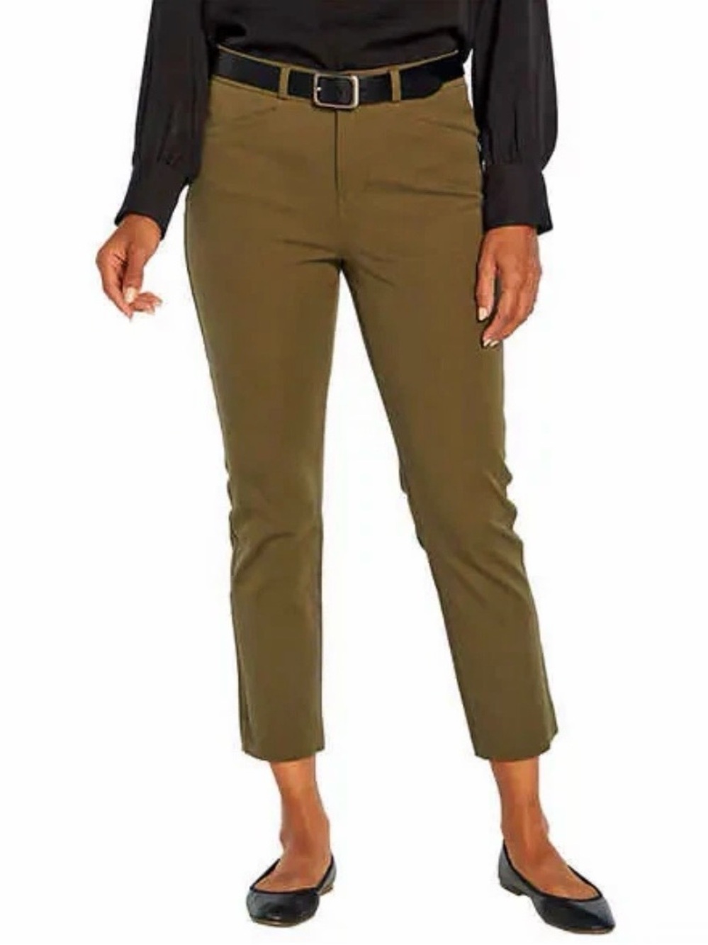 Women's Olive Slim Straight Cropped Pant NWOT- Banana Republic Plus 20/XXL